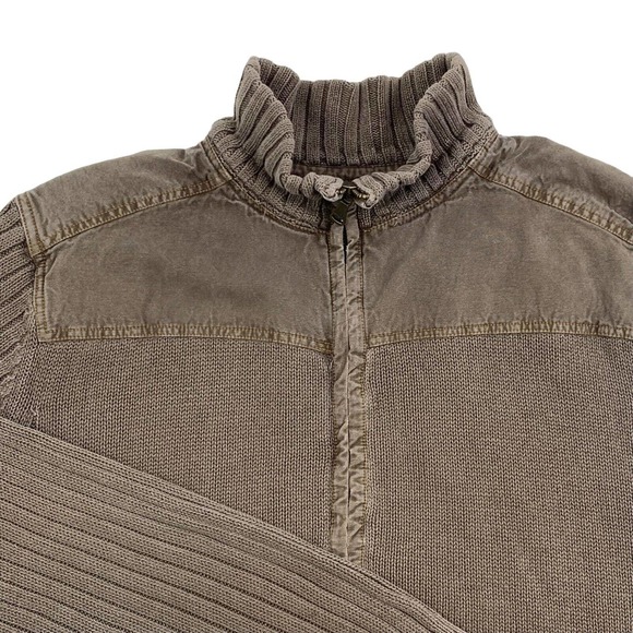 BKE MEN'S ZIP‎ UP LONG SLEEVE COLLAR SWEATER BROWN. Large. - Picture 6 of 10